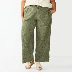 Plus Size Sonoma Goods For Life® Linen-Blend Wide-Leg Pants Cinnamon Stripe -Sonoma Goods For Life Shop unnamed file 8363