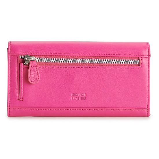 Sonoma Goods For Life® Lambskin Leather RFID-Blocking Full Clutch Wallet Cognac 4 Sonoma Goods For Life® Lambskin Leather RFID-Blocking Full Clutch Wallet Cognac - Image 2