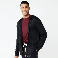 Men's Sonoma Goods For Life® Zip-Up Hoodie Aged Wine Space Dye