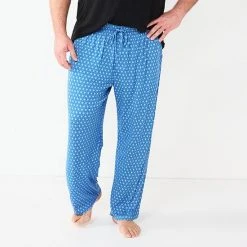 Big & Tall Sonoma Goods For Life® Lush Luxe Relaxed-Fit Sleep Pants Blue Cube Geo -Sonoma Goods For Life Shop unnamed file 8465