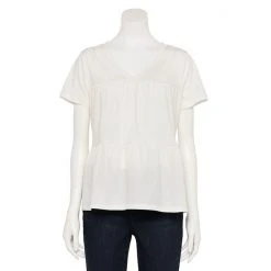 Women's Sonoma Goods For Life® Tiered V-Neck Top Yellow -Sonoma Goods For Life Shop unnamed file 8476