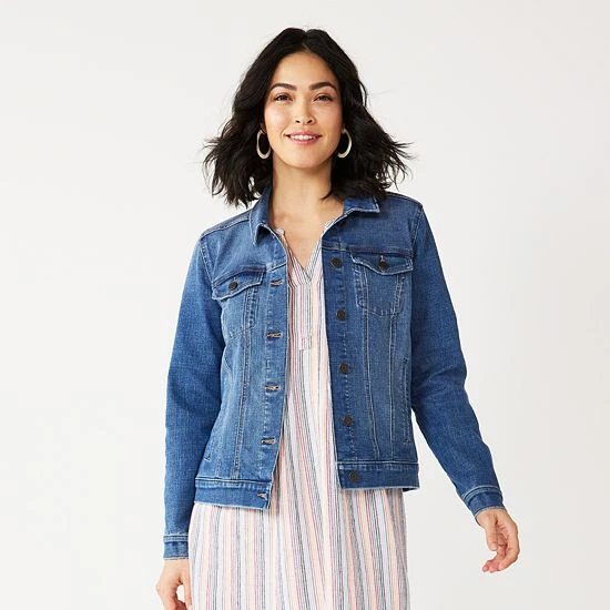 Petite Sonoma Goods For Life® Jean Jacket Super Light Wash 3 Petite Sonoma Goods For Life® Jean Jacket Super Light Wash