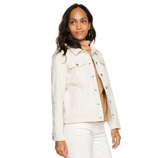 Petite Sonoma Goods For Life® Jean Jacket Super Light Wash 8 Petite Sonoma Goods For Life® Jean Jacket Super Light Wash - Image 6