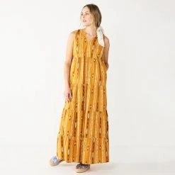 Petite Sonoma Goods For Life® Tiered Maxi Dress Pink Floral -Sonoma Goods For Life Shop unnamed file 8749