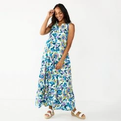 Petite Sonoma Goods For Life® Tiered Maxi Dress Pink Floral -Sonoma Goods For Life Shop unnamed file 8752
