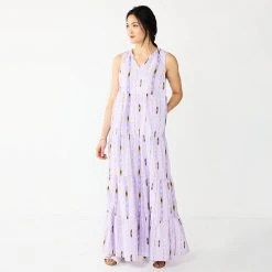 Petite Sonoma Goods For Life® Tiered Maxi Dress Pink Floral -Sonoma Goods For Life Shop unnamed file 8753