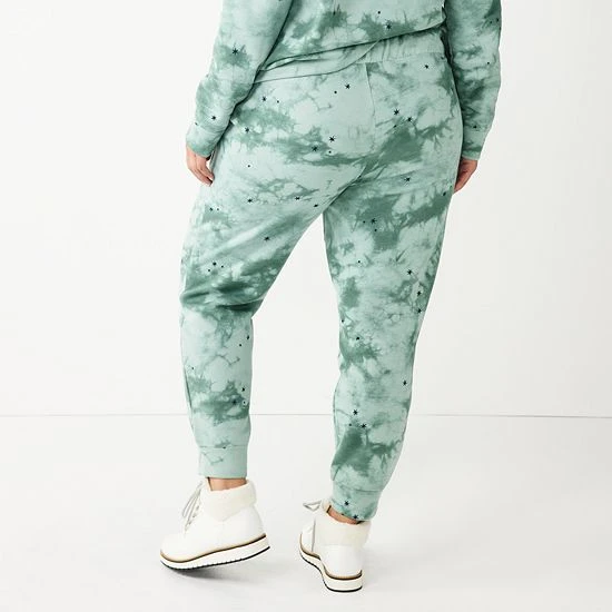 Petite Plus Size Sonoma Goods For Life® Fleece Jogger Sweatpants Star Tie Dye 4 Petite Plus Size Sonoma Goods For Life® Fleece Jogger Sweatpants Star Tie Dye - Image 2