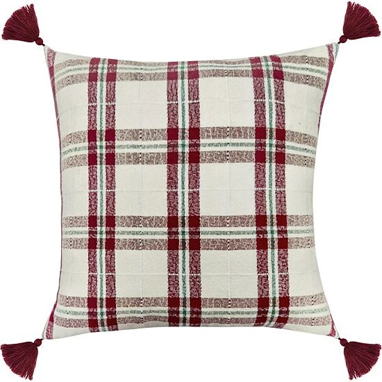 Sonoma Goods For Life® Plaid Feather Fill Throw Pillow Ivory 7 Sonoma Goods For Life® Plaid Feather Fill Throw Pillow Ivory - Image 5