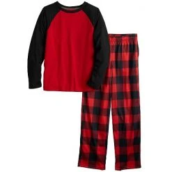 Boys 5-16 Sonoma Goods For Life® Raglan Top & Pants Pajama Set Red Plaid -Sonoma Goods For Life Shop unnamed file 879
