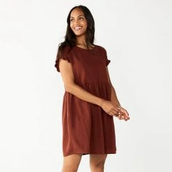 Women's Sonoma Goods For Life® Short Sleeve Popover Dress Brown 12 Women's Sonoma Goods For Life® Short Sleeve Popover Dress Brown -Sonoma Goods For Life Shop unnamed file 8838