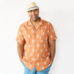 Big & Tall Sonoma Goods For Life® Camp Shirt Yellow Stripe -Sonoma Goods For Life Shop unnamed file 8887