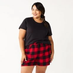 Plus Size Sonoma Goods For Life® Short Sleeve Pajama Top & Pajama Shorts Sleep Set Purple Color Pld -Sonoma Goods For Life Shop unnamed file 8916