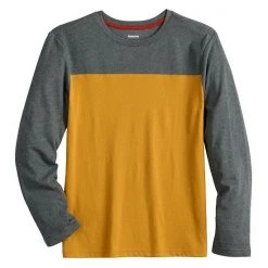 Kids 8-20 Sonoma Goods For Life® Everyday Colorblock Long Sleeve Tee Torch Gold