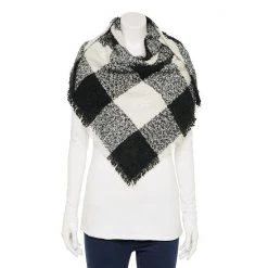 Women's Sonoma Goods For Life® Buffalo Triangle Scarf Black White -Sonoma Goods For Life Shop unnamed file 8982