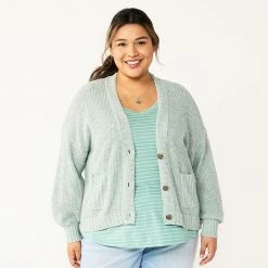 Plus Size Sonoma Goods For Life® Casual Cardigan Khaki -Sonoma Goods For Life Shop unnamed file 9065
