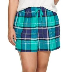 Plus Size Sonoma Goods For Life® Flannel Pajama Shorts Teal Plaid -Sonoma Goods For Life Shop unnamed file 9212
