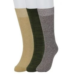 Men's Sonoma Goods For Life® 3-pack Marled Crew Socks White Rust Denim