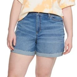 Plus Size Sonoma Goods For Life® Premium High-Waist Denim Shorts Broadway -Sonoma Goods For Life Shop unnamed file 9361