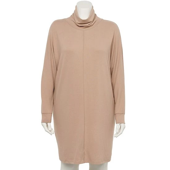 Plus Size Sonoma Goods For Life® Cowlneck Dolman Sleeve Dress Plum 4 Plus Size Sonoma Goods For Life® Cowlneck Dolman Sleeve Dress Plum - Image 2