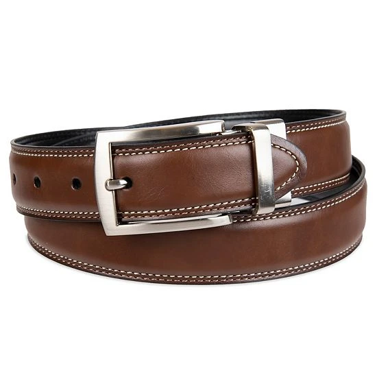 Sonoma Goods For Life® Feather-Edge Stitched Reversible Belt - Men Brown Black Reversible 3 Sonoma Goods For Life® Feather-Edge Stitched Reversible Belt - Men Brown Black Reversible