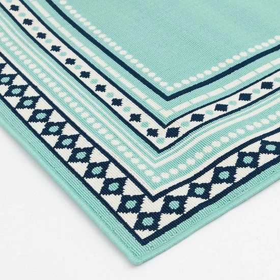 Sonoma Goods For Life® Framed Border Indoor Outdoor Rug Red 7 Sonoma Goods For Life® Framed Border Indoor Outdoor Rug Red - Image 5