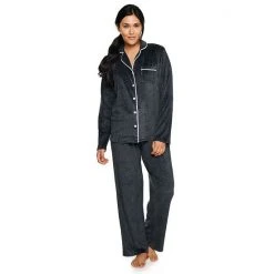 Petite Sonoma Goods For Life® Velour Long Sleeve Pajama Shirt & Pajama Pants Sleep Set Navy Fairisle -Sonoma Goods For Life Shop unnamed file 9540