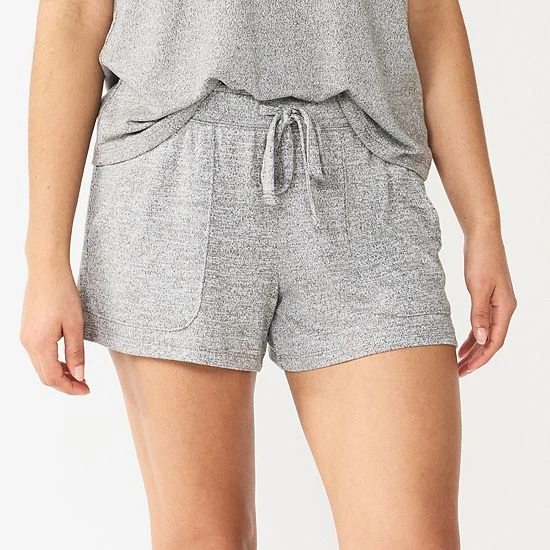 Women's Sonoma Goods For Life® Essential Pajama Shorts Dark Silver Heather 3 Women's Sonoma Goods For Life® Essential Pajama Shorts Dark Silver Heather