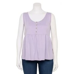 Plus Size Sonoma Goods For Life Button Front Utility Tank Melon Pink -Sonoma Goods For Life Shop unnamed file 9704