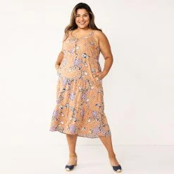 Plus Size Sonoma Goods For Life® Tiered Maxi Dress Lilac Stripe -Sonoma Goods For Life Shop unnamed file 9754