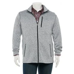 Big & Tall Sonoma Goods For Life® Supersoft Sweater Fleece Zip Jacket Blue